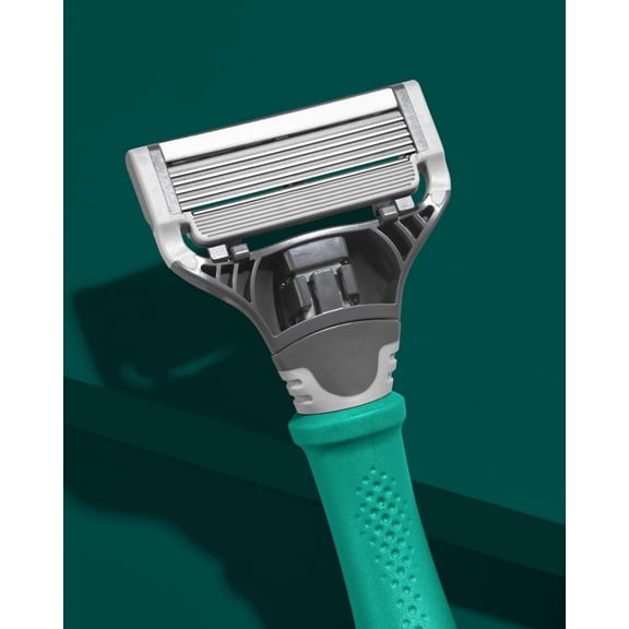 BDIUA-Original Razor for Men - Razor Handle and Blade Cartridge- German Engineered Blades- Tropical Green