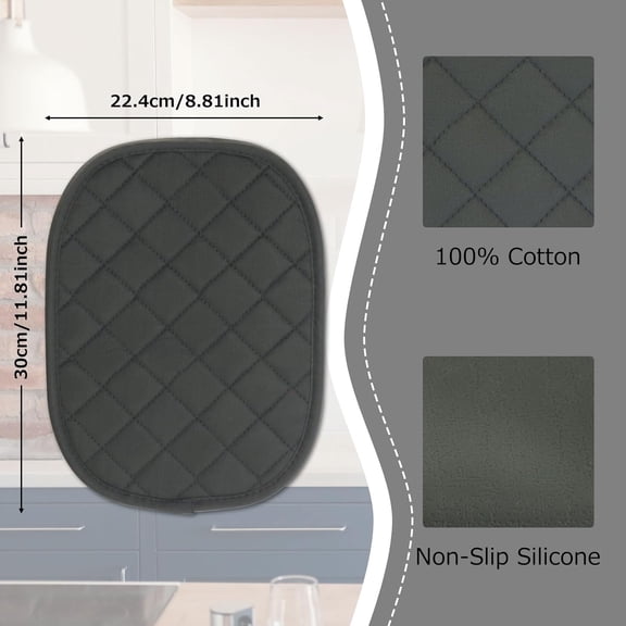 BDIUA-Oversize Silicone Pot Holder - 12 Inches Long, 500 Heat Resistant, Non-Slip Grip - Machine Washable for Baking, Cooking & Kitchen Use (1 Pack)