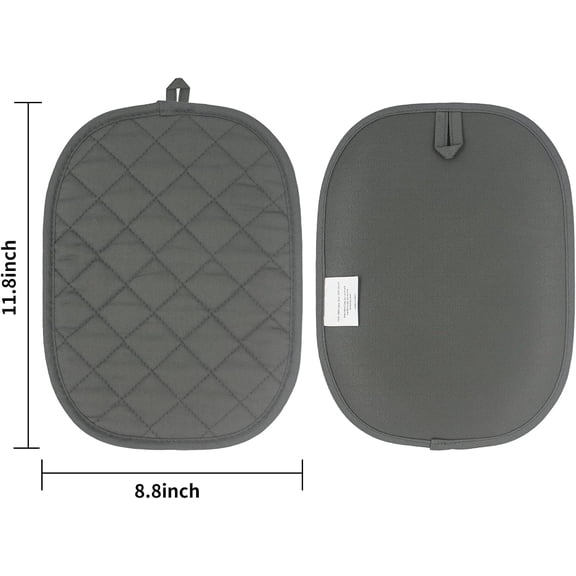 BDIUA-Oversize Silicone Pot Holder - 12 Inches Long, 500 Heat Resistant, Non-Slip Grip - Machine Washable for Baking, Cooking & Kitchen Use (2 Pack)