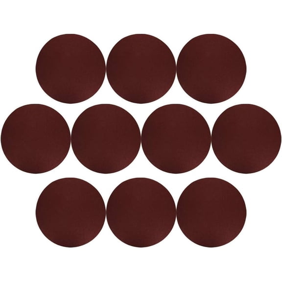 BDIUA-PSA Sanding Discs, 10-inch Self Stick Adhesive Back Sandpaper, 60 Grits No-Hole Aluminum Oxide Sanding Paper, for Random Orbital Sander, Wood, Metal Polishing, 10 Pcs