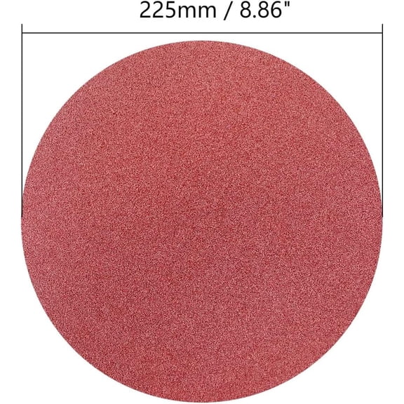 BDIUA-PSA Sanding Discs, 9-inch Self Stick Adhesive Back Sandpaper, 80 Grits No-Hole Aluminum Oxide Sanding Paper, for Random Orbital Sander, Wood, Metal Polishing, 10 Pcs