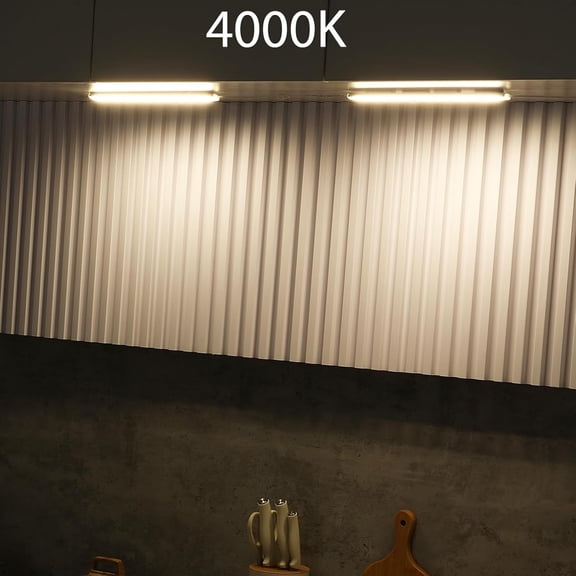 BDIUA-Plug-in Under Cabinet Lighting Kit with Adapter, Dimmer, 2 pcs 12 Inch USB LED Light Strips. Dimmable Linkable for Kitchen Counter, Workbench, Over Sink, Closet, Pantry. Cool White 4000K