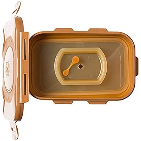 BDIUA-Premium Kimchi, Sauerkraut Container Probiotic Fermentation with Inner Vacuum Lid (Earthenware Brown, 0.9 gal/ 3.4L)
