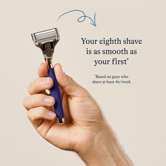 BDIUA-Razors for Men - Winston Chrome Razor Handle, 1 Handle and 1 Razor Blade Refill (German-Engineered Blades with Lubricating Strip and Precision Trimmer)