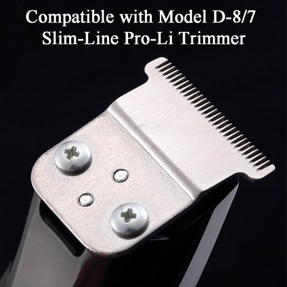 BDIUA-Replacement Blade Compatible with Model D-8/7 Slim-Line Pro-Li Cord/Cordless Trimmer Hair Clipper Replacement Blades (Silver)