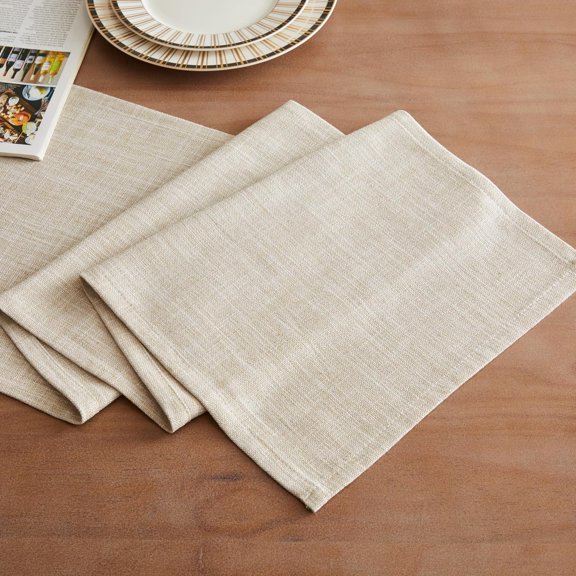 BDIUA-Rustic Cotton Linen Table Runner, 13x36 Inches Taupe, Farmhouse Style Beige Table Runners 36 Inches Long, Washable Kitchen Dining Table Decoration for Home Party Decor
