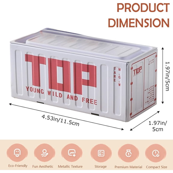BDIUA-Set of 3 Industrial-Style Mini Storage Boxes Small Metal Containers for Home Organization and Decorative Display (White)