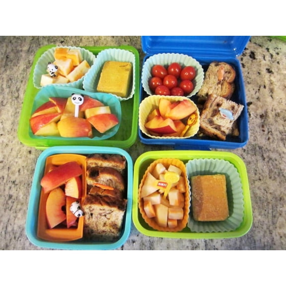 BDIUA-Silicone Lunch Bento Box Dividers, Bento Bundle Lunch Box Accessories for Lunch Containers