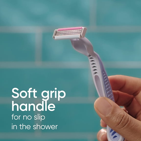 BDIUA-Simply3 Women's Disposable Razors, 4 Count, 1 Pack
