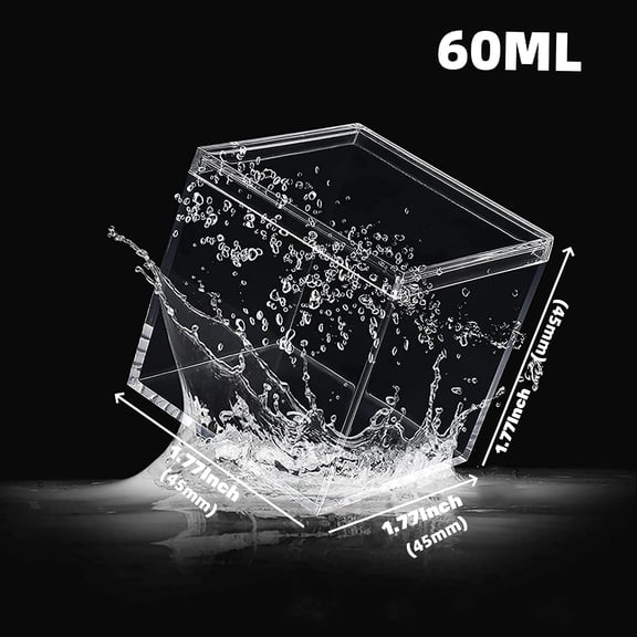 BDIUA-Small Acrylic Box Clear Boxes with Lid Acrylic Display Candy Boxes Graduation Party Decorative Boxes Transparent Square Cube Storage Box
