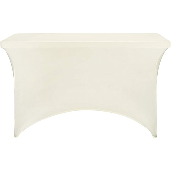 BDIUA-Spandex Fitted Stretch Table Cover for 4ft or 6ft or 8ft Folding Table, Rectangular Cocktail Tablecloth, Perfect for Party or Banquet