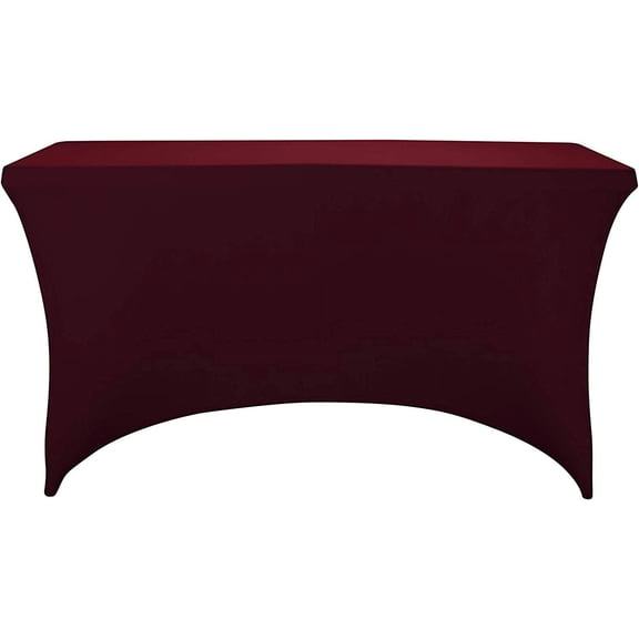 BDIUA-Spandex Fitted Stretch Table Cover for 4ft or 6ft or 8ft Folding Table, Rectangular Cocktail Tablecloth, Perfect for Party or Banquet