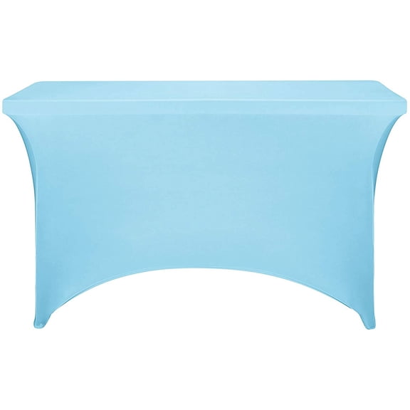 BDIUA-Spandex Fitted Stretch Table Cover for 4ft or 6ft or 8ft Folding Table, Rectangular Cocktail Tablecloth, Perfect for Party or Banquet