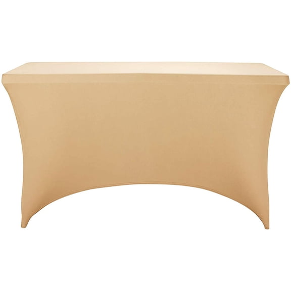 BDIUA-Spandex Fitted Stretch Table Cover for 4ft or 6ft or 8ft Folding Table, Rectangular Cocktail Tablecloth, Perfect for Party or Banquet