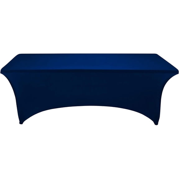 BDIUA-Spandex Fitted Stretch Table Cover for 6 ft or 4ft or 8ft Folding Table, Rectangular Cocktail Tablecloth, Perfect for Party or Banquet