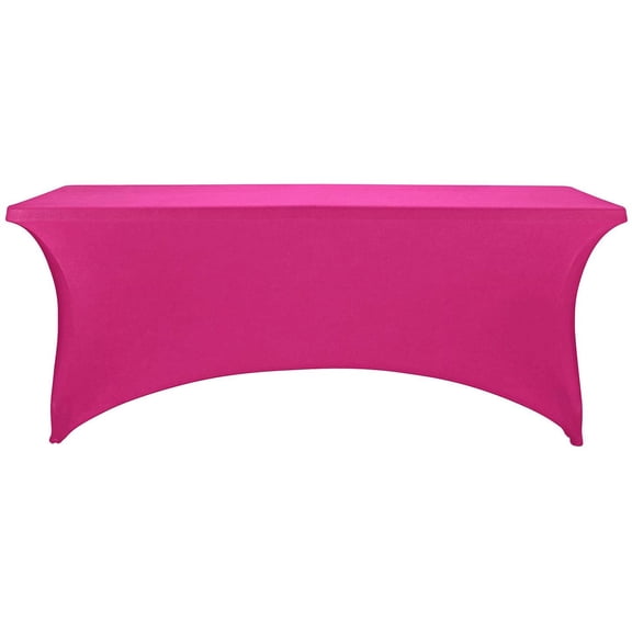 BDIUA-Spandex Fitted Stretch Table Cover for 6 ft or 4ft or 8ft Folding Table, Rectangular Cocktail Tablecloth, Perfect for Party or Banquet