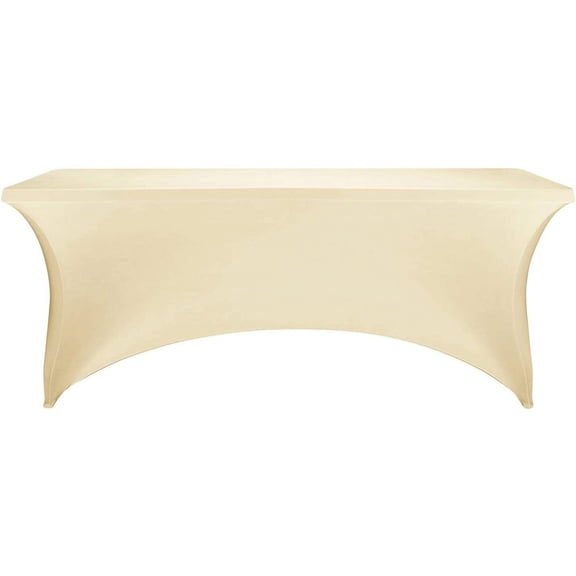 BDIUA-Spandex Fitted Stretch Table Cover for 6 ft or 4ft or 8ft Folding Table, Rectangular Cocktail Tablecloth, Perfect for Party or Banquet