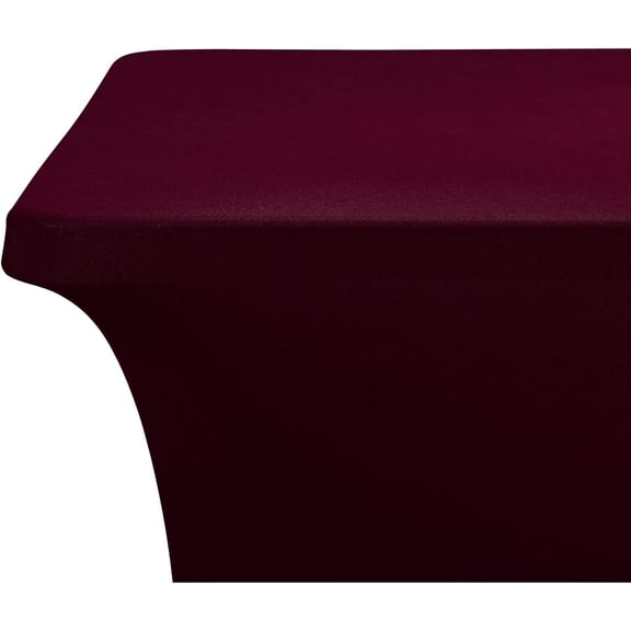 BDIUA-Spandex Fitted Stretch Table Cover for 6 ft or 4ft or 8ft Folding Table, Rectangular Cocktail Tablecloth, Perfect for Party or Banquet