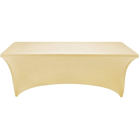BDIUA-Spandex Fitted Stretch Table Cover for 6 ft or 4ft or 8ft Folding Table, Rectangular Cocktail Tablecloth, Perfect for Party or Banquet