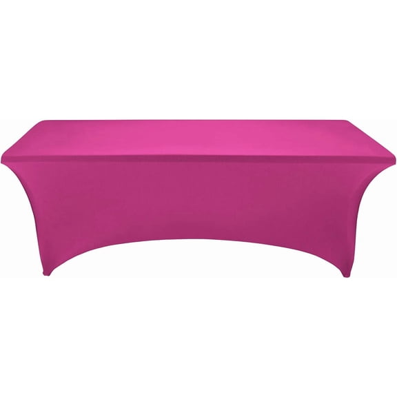 BDIUA-Spandex Fitted Stretch Table Cover for 6 ft or 4ft or 8ft Folding Table, Rectangular Cocktail Tablecloth, Perfect for Party or Banquet