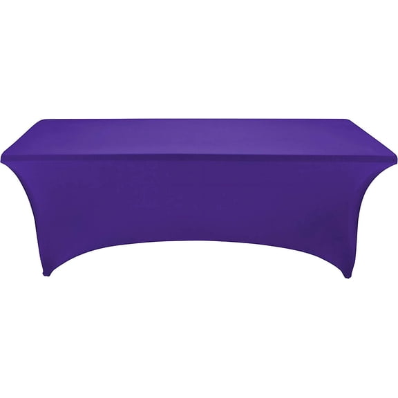 BDIUA-Spandex Fitted Stretch Table Cover for 6 ft or 4ft or 8ft Folding Table, Rectangular Cocktail Tablecloth, Perfect for Party or Banquet