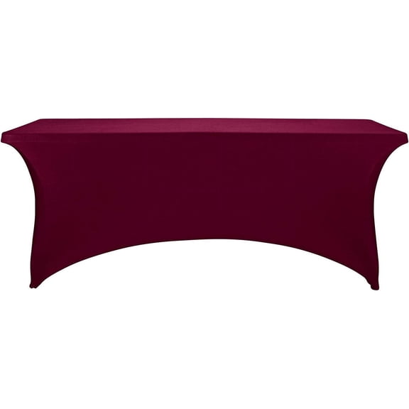 BDIUA-Spandex Fitted Stretch Table Cover for 6 ft or 4ft or 8ft Folding Table, Rectangular Cocktail Tablecloth, Perfect for Party or Banquet