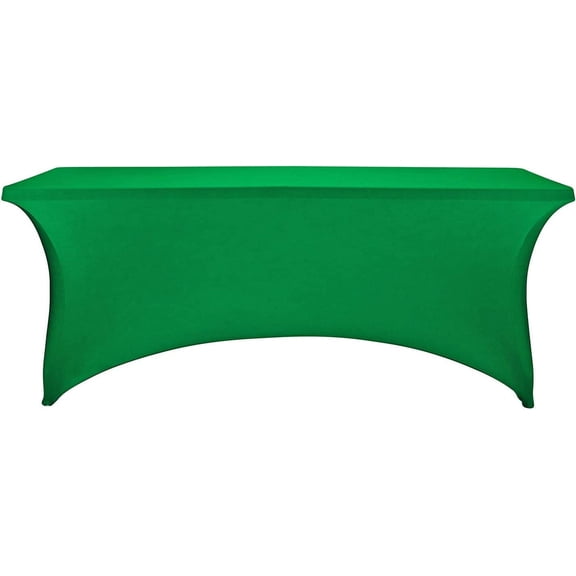 BDIUA-Spandex Fitted Stretch Table Cover for 6 ft or 4ft or 8ft Folding Table, Rectangular Cocktail Tablecloth, Perfect for Party or Banquet