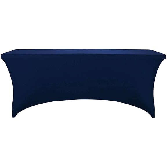 BDIUA-Spandex Fitted Stretch Table Cover for 6 ft or 4ft or 8ft Folding Table, Rectangular Cocktail Tablecloth, Perfect for Party or Banquet