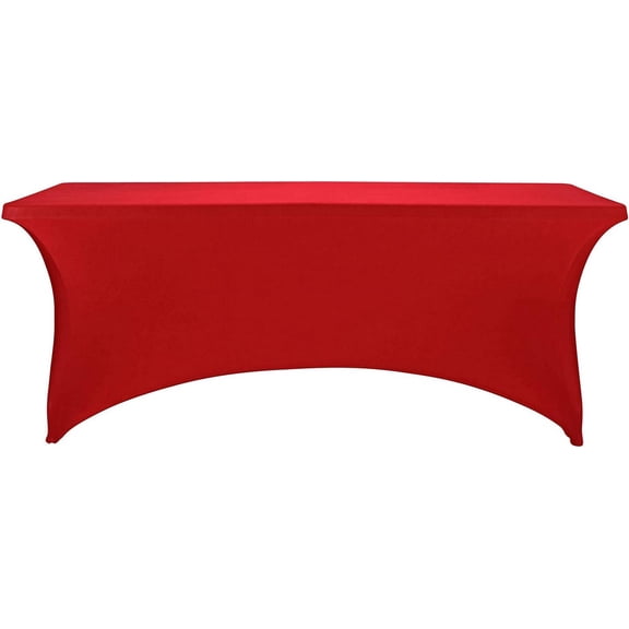 BDIUA-Spandex Fitted Stretch Table Cover for 6 ft or 4ft or 8ft Folding Table, Rectangular Cocktail Tablecloth, Perfect for Party or Banquet