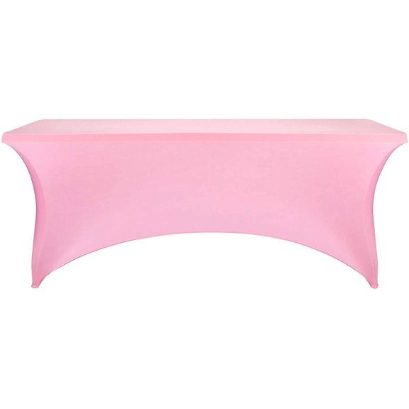 BDIUA-Spandex Fitted Stretch Table Cover for 6 ft or 4ft or 8ft Folding Table, Rectangular Cocktail Tablecloth, Perfect for Party or Banquet