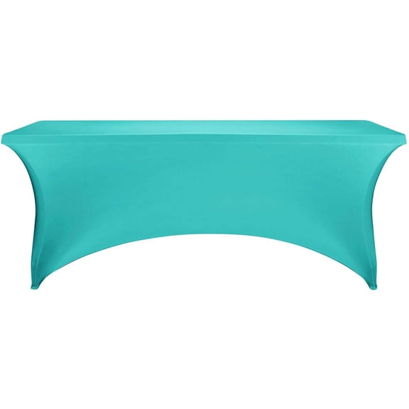 BDIUA-Spandex Fitted Stretch Table Cover for 6 ft or 4ft or 8ft Folding Table, Rectangular Cocktail Tablecover, Perfect for Party and Banquet
