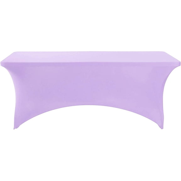 BDIUA-Spandex Fitted Stretch Table Cover for 6 ft or 4ft or 8ft Folding Table, Rectangular Cocktail Tablecover, Perfect for Party and Banquet