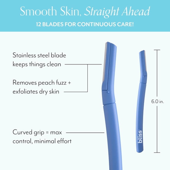 BDIUA-Stainless Steel Disposable Dermaplaning Tools | Facial Exfoliator and Eyebrow Razor to Dermaplane Peach Fuzz -1 Pack 12 count
