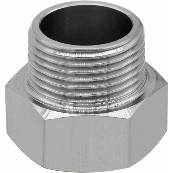 BDIUA-Stainless Steel Garden Hose Adapter, 3/4" GHT Female X 3/4" NPT Male Garden Hose Thread to Pipe Thread Convert Fitting Connector