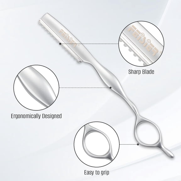 BDIUA-Stainless Steel Hair Thinning Styling Razors for Cutting Hair, Texturizing Cutting Razor for Salon and Home,10 PCS Sharp Blades Included
