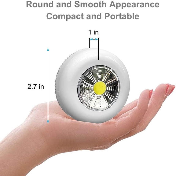BDIUA-Tap Light 6 Pack Portable LED Puck Touch Night Lights - Battery Operated Under Cabinet Lighting for Kitchen, Closet, Classroom, Indoor & Outdoor