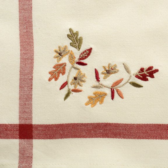 BDIUA-Thankful Autumn Collection Fall Tabletop Decoration, Square Napkin Set, 20x20, Falling Leaves, 6 Piece