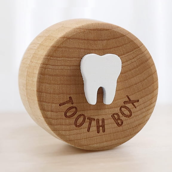 BDIUA-Tooth Fairy Box 3D Carved Wooden Box Souvenir Dropped Tooth Keepsake Storage Box Gift for Boy or Girl (2pcs Tooth Box)