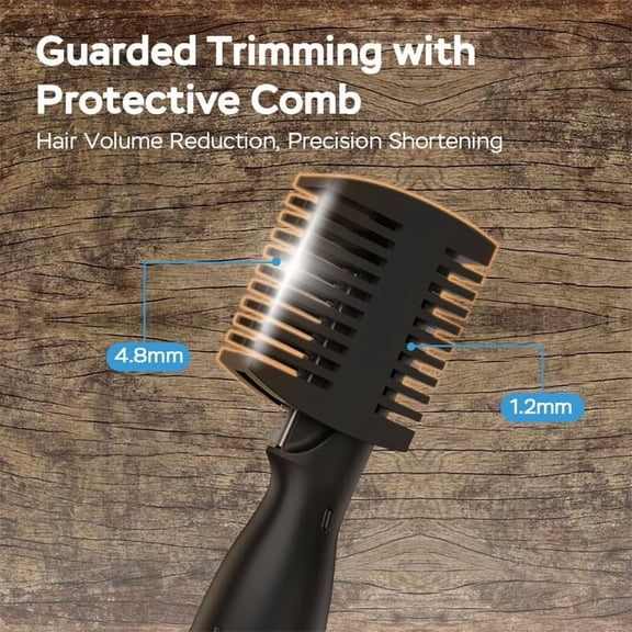 BDIUA-Upgraded Eyebrow Trimmer for Men, Precision Detailer, Battery-Powered Eyebrow Razor with Rinseable Blade, Facial Hair Trimmer with Comb, Compact Pen-Size, Safe Painless Shaver