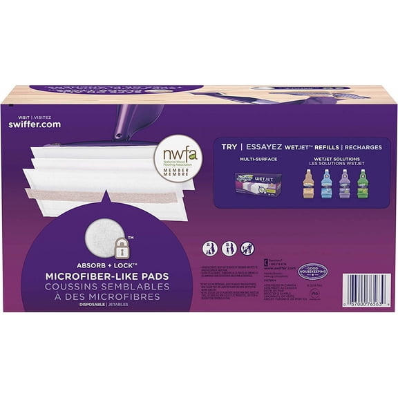 BDIUA-WetJet Mops for Floor Cleaning, Hardwood Floor Cleaner Spray Mop Pad Refill, 20 Count