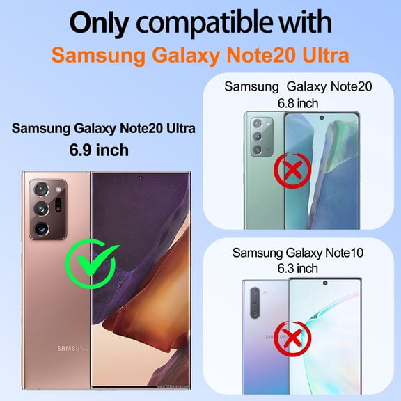 BDIUA-for Samsung Galaxy Note 20 Ultra Case with Screen Protector*2, Note 20 Ultra Phone Case Build in 360 Rotating Ring Kickstand, Military Grade Protective Case for Samsung Note 20 Ultra Phone, Bl
