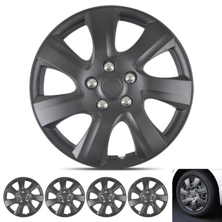 BDK 16" Premium Automotive Wheel Rim Cover Hub Caps OEM Style Replacement Snap on Car, Truck, SUV - Set (Full 4-Pack)