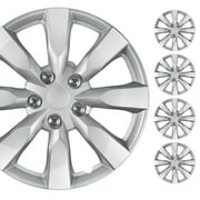 BDK 16" Premium Automotive Wheel Rim Cover Hub Caps OEM Style Replacement Snap on Car, Truck, SUV - Set (Full 4-Pack)
