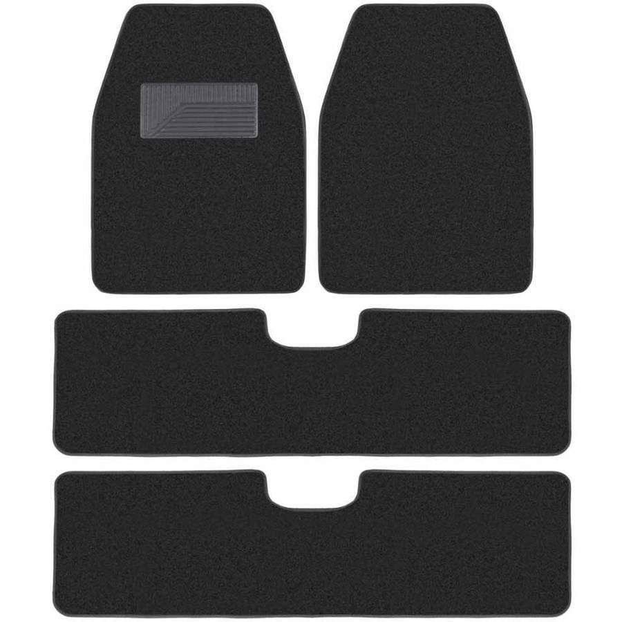 BDK 3 Row Carpet Floor Mats for SUV and Van, 4 Pieces Set Durable