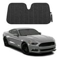 thumbnail image 1 of BDK Black Glitter Windshield Sun Shade - Car Sun Visor Sun Shade for Windshield - Car Window Shades for SUV & Truck - Dash Cover Sun Protection Window Shade Accessories - 58" x 27", 1 of 7