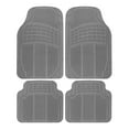 thumbnail image 1 of BDK 3-Piece Gray Rubber Floor Mats (Front + Rear), Heavy Duty Universal Fit Liners for Cars SUVs Trucks Vans, All Weather Protection Anti-Slip Nibs, Flexible Contours Fits Most Vehicles, 1 of 8