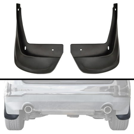 BDK Baseline Splash Guards - Pair (2pc Set) - All Weather Series Mud Flaps - Universal Fit Plastic Composite