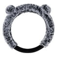 thumbnail image 1 of BDK Faux Fur/Wool/Sheepskin Steering Wheel Cover for Women - Cute, Bear Fur, Soft, Fluffy, and Warm, Great for Winter Gray with Ears, 14.5-15, 1 of 6