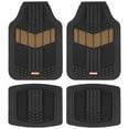 thumbnail image 1 of BDK Beige Heavy Duty Front & Rear Rubber Floor Mats Universal Liners for Car SUV Van & Truck, All Weather Protection with Anti-Slip Nibs, Fit Contours of Most Vehicles, 1 of 10