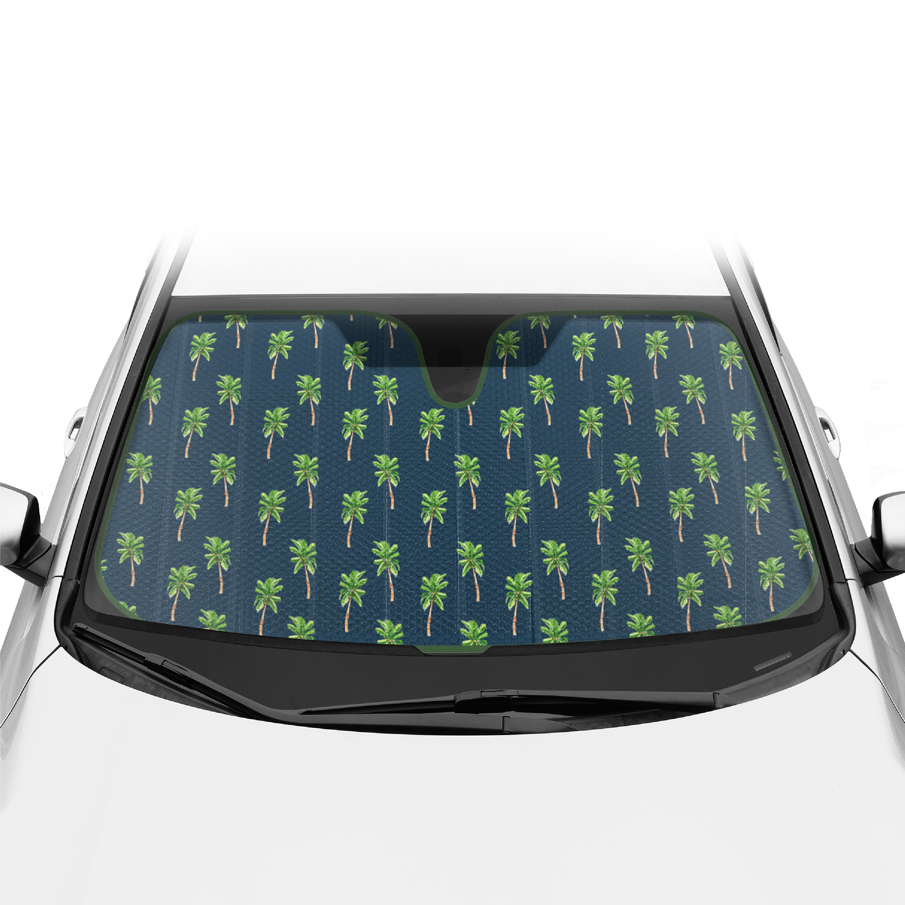 Palm Tree Beach Print Pattern Car Sun Shade